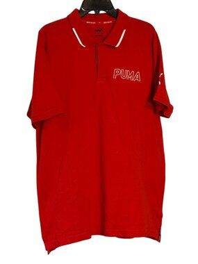 Puma Men’s Modern Sports Polo Shirt High Risk Red DryCell Performance Size Large